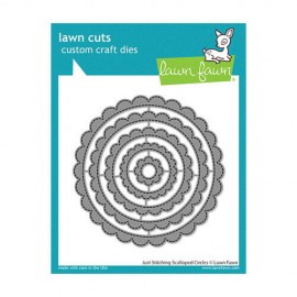 Just Stitching Scalloped Circles Dies - Fustella Lawn Fawn