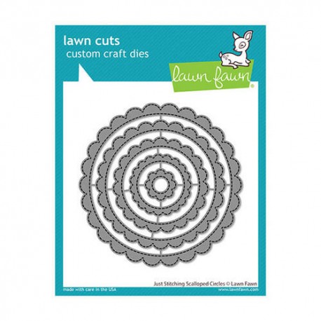 Just Stitching Scalloped Circles Dies - Fustella Lawn Fawn