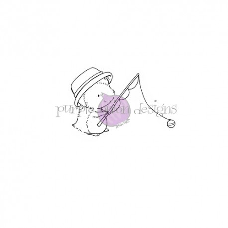 July (Hedgehog Fishing) - Timbro di Stacey Yacula Studio