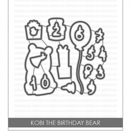 Kobi the birthday bear - Fustella di Studio Katia