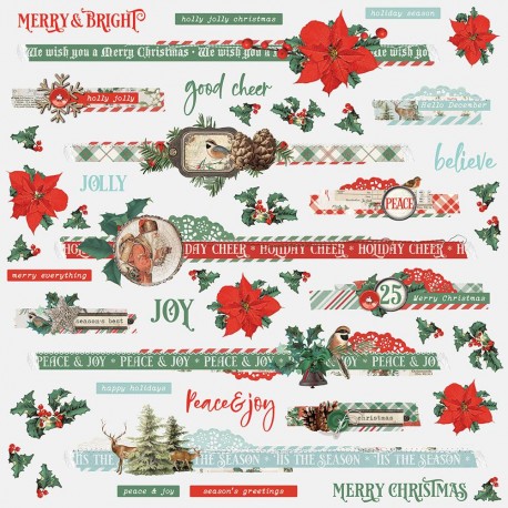 Country Christmas  - Border Stickers di Simple Stories