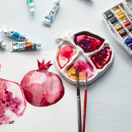 Tavolozza in ceramica - Melograno