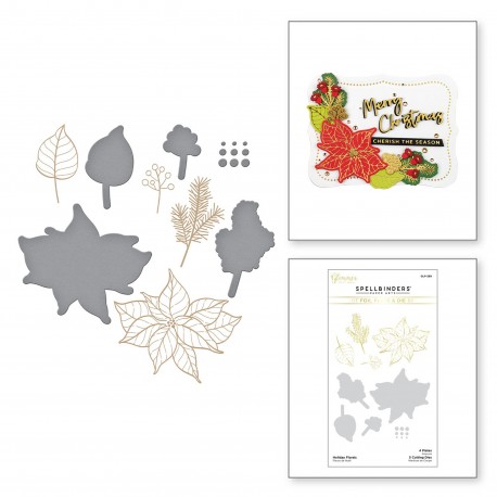 Holiday Florals Hot Foil Plate & Die - di Spellbinders