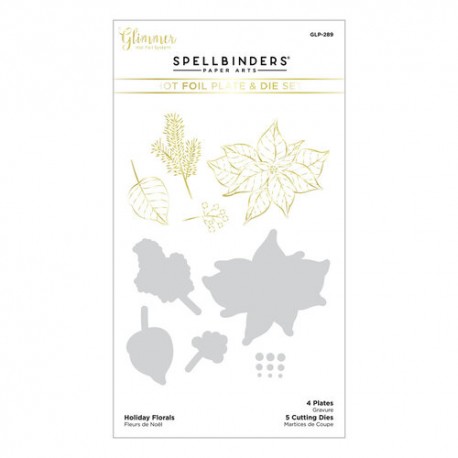 Holiday Florals Hot Foil Plate & Die - di Spellbinders