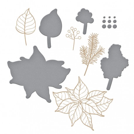 Holiday Florals Hot Foil Plate & Die - di Spellbinders