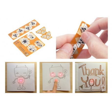 Electronic Color LED Stickers - 3 pz