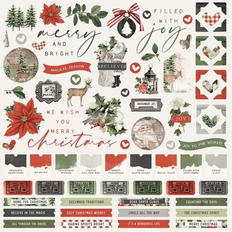 Vintage Rustic Christmas - Stickers di Simple Stories