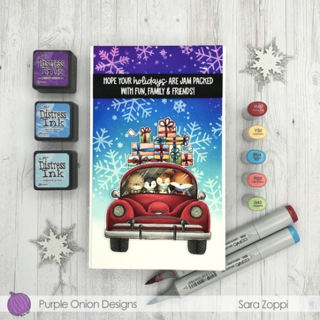 On Our Way (Car with animals) - Timbro di Stacey Yacula Studio