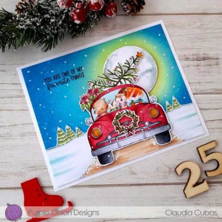 On Our Way (Car with animals) - Timbro di Stacey Yacula Studio