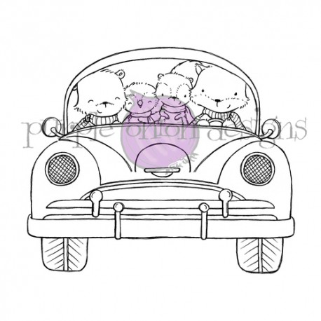 On Our Way (Car with animals) - Timbro di Stacey Yacula Studio