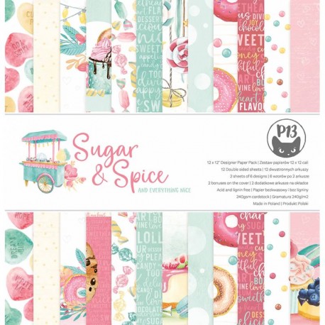 Paper pad  P13 - Sugar and Spice 12x12