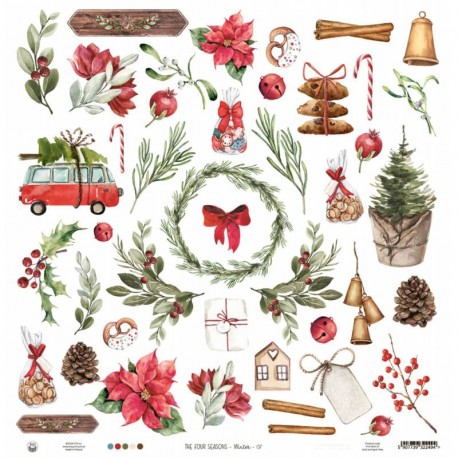 Carta per scrapbooking P13 - The four seasons winter 12x12