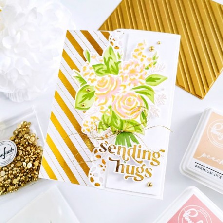 Diagonal Stripes hot foil plate - Pinkfresh studio