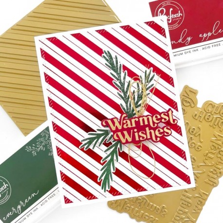 Diagonal Stripes hot foil plate - Pinkfresh studio