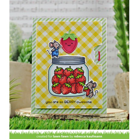How You Bean? Strawberries Add-On Clear Stamps  Lawn Fawn