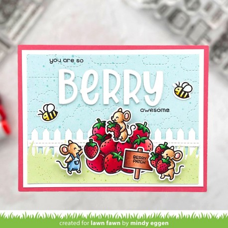 How You Bean? Strawberries Add-On Clear Stamps  Lawn Fawn