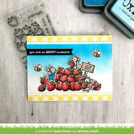 How You Bean? Strawberries Add-On Clear Stamps  Lawn Fawn