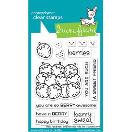 How You Bean? Strawberries Add-On Clear Stamps  Lawn Fawn