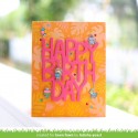 Giant happy birthday- Fustelle Lawn Fawn