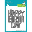 Giant happy birthday- Fustelle Lawn Fawn