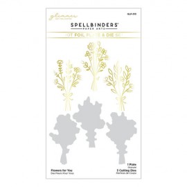 Flowers for You Glimmer Hot Foil Plate & Die - di Spellbinders
