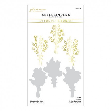 Flowers for You Glimmer Hot Foil Plate & Die - di Spellbinders