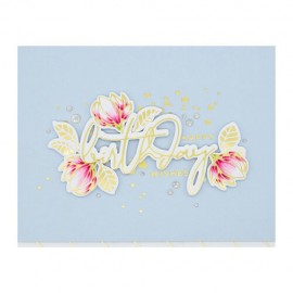 Magnolia Bouquet Glimmer Hot Foil Plate & Die - di Spellbinders 2