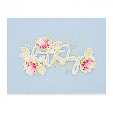 Magnolia Bouquet Glimmer Hot Foil Plate & Die - di Spellbinders