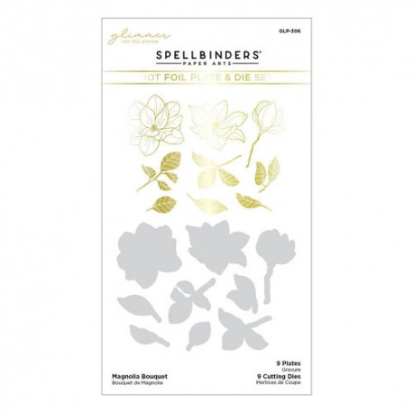 Magnolia Bouquet Glimmer Hot Foil Plate & Die - di Spellbinders