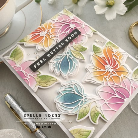 Magnolia Blooms Etched Dies - di Spellbinders