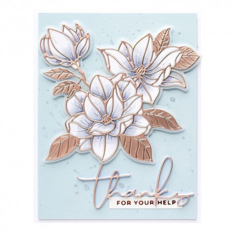 Magnolia Blooms Etched Dies - di Spellbinders