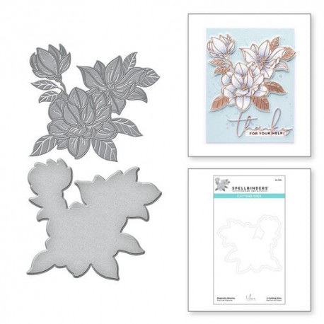 Magnolia Blooms Etched Dies - di Spellbinders