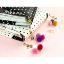 My Prima Planner Embellishments  - Raspberry Kisses Pom Pom Key Chain