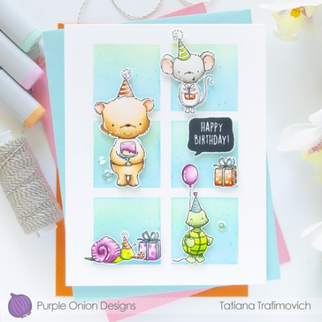 Sage (Party mouse with gift) - Timbro di Stacey Yacula Studio