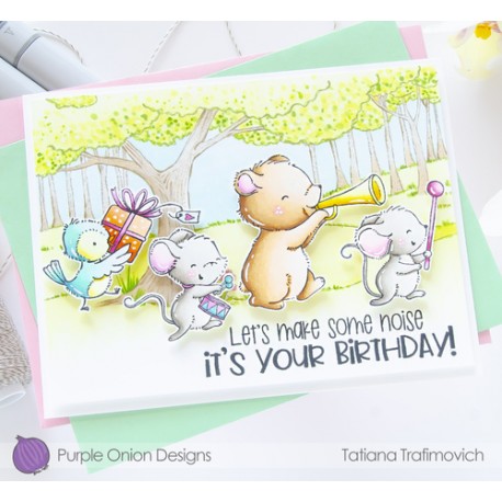 Jessie (Bird carrying gift) - Timbro di Stacey Yacula Studio