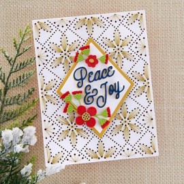Stitched Petal Diamond Background Etched Die - Spellbinders 2
