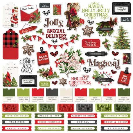 Simple Vintage Christmas - Stickers di Simple Stories