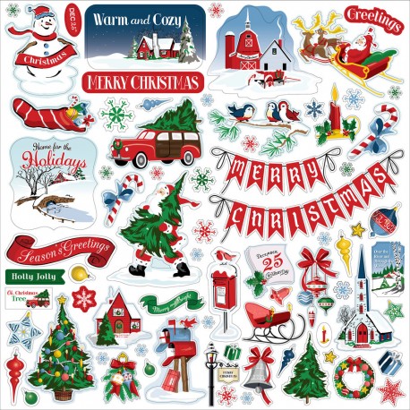 White Christmas - Stickers di Carta Bella