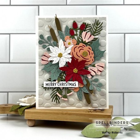 Holiday blooms Etched Dies - Spellbinders