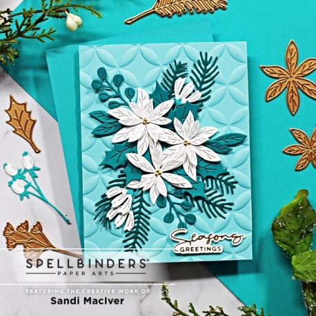 Holiday blooms Etched Dies - Spellbinders