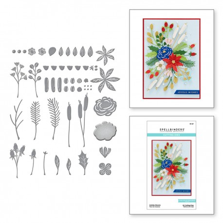 Holiday blooms Etched Dies - Spellbinders
