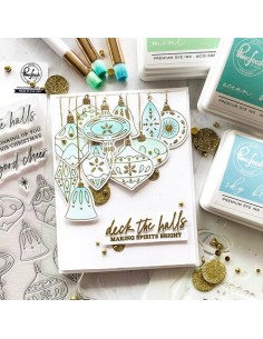 Ornaments hot foil plate - Pinkfresh studio 2