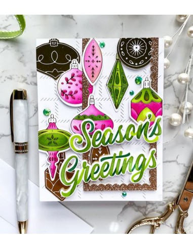 Ornaments hot foil plate - Pinkfresh studio