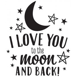 American Crafts - Wall Art - Moon & Back Quote 2