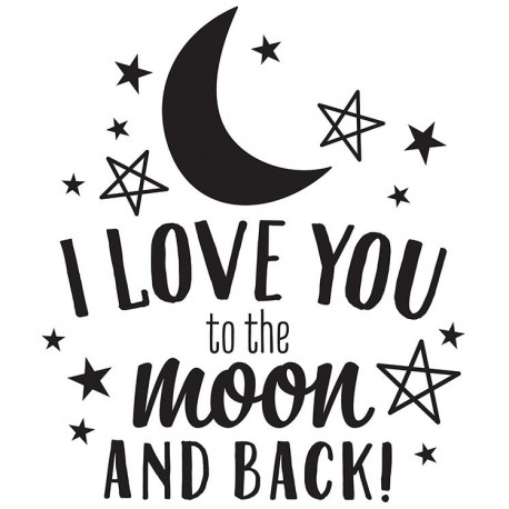 American Crafts - Wall Art - Moon & Back Quote