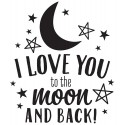 American Crafts - Wall Art - Moon & Back Quote