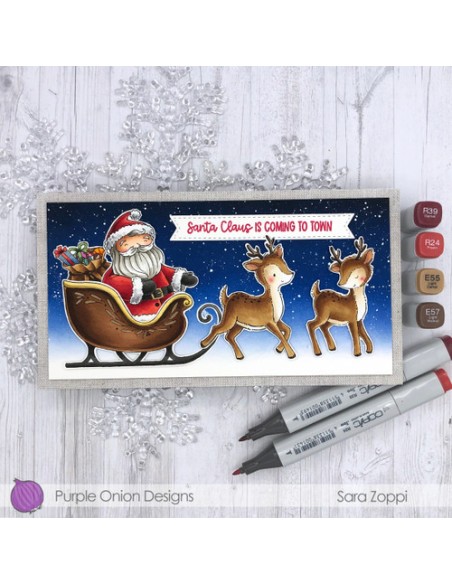 Santa's Sleigh - Timbro di Stacey Yacula Studio