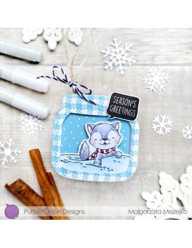 Bluster (winter husky in snow) - Timbro di...