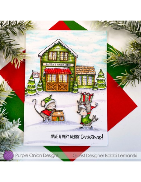 Sugar (elf mouse toy house) - Timbro di Stacey Yacula Studio
