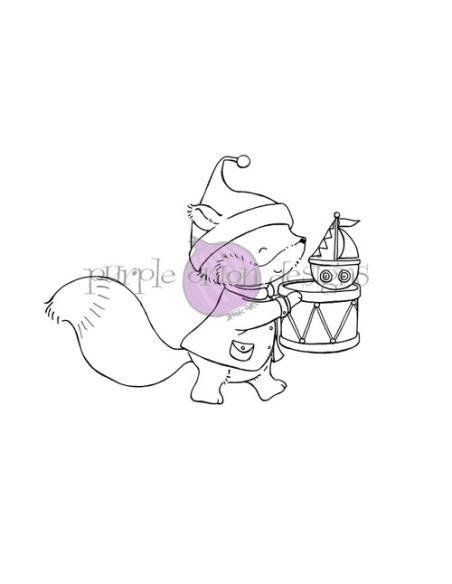 Ralphie (elf fox with toys) - Timbro di Stacey Yacula Studio